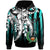 Pohnpei Hoodie Cyan Vertical Stripes Style Unisex Cyan - Polynesian Pride