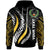 Pohnpei Custom Hoodie Pohnpei Strong Fire Pattern Gold Unisex Black - Polynesian Pride