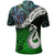 New Zealand Maori Polo Shirt KIDS - Manaia Paua Shell Glitter Green LT4 - Polynesian Pride