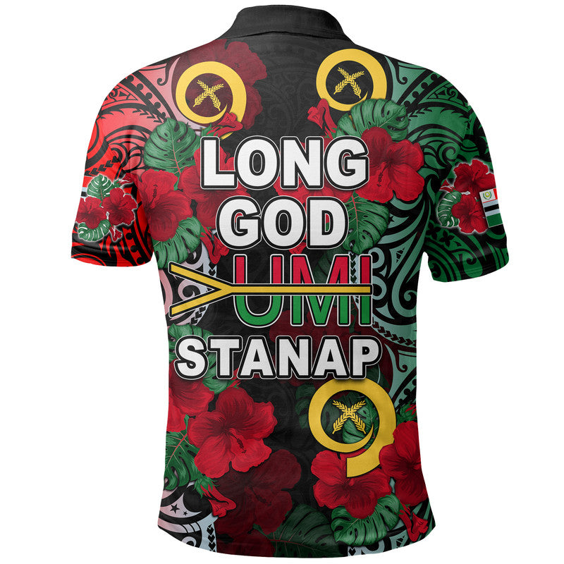 Vanuatu Penama and Hibiscus Polo Shirt LT6 - Polynesian Pride