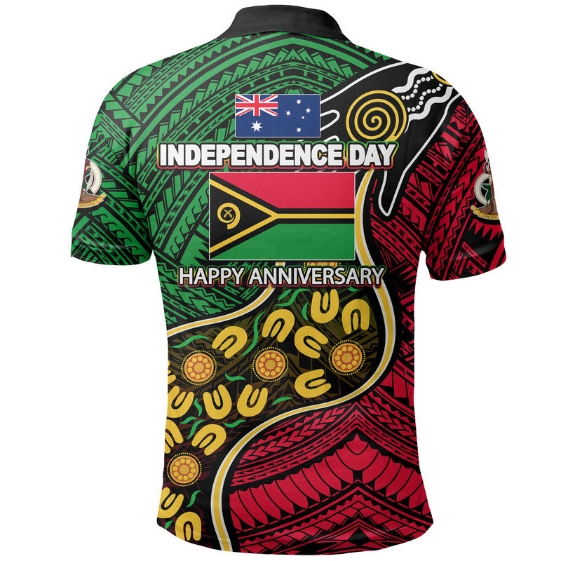 Vanuatu Mix Aboriginal Happy Independence Day Polo Shirt LT6 Red - Polynesian Pride