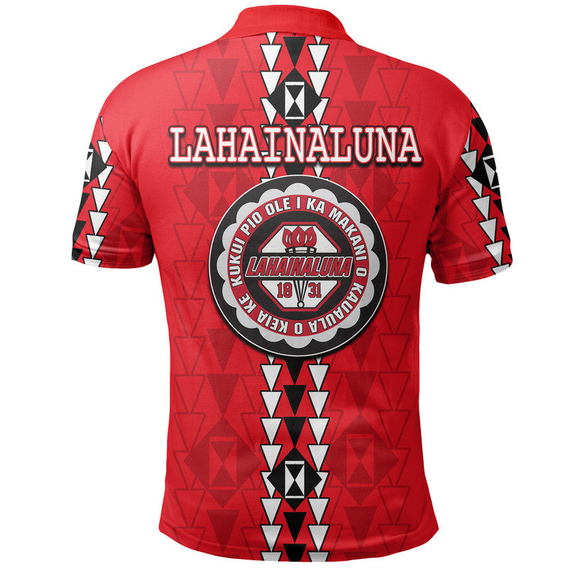 Hawaii Lahainaluna High Mix Kakau Polo Shirt LT6 - Polynesian Pride