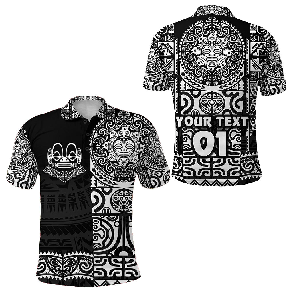 Custom Marquesas Islands Polo Shirt Marquesan Tattoo Unique Style Black LT8 - Polynesian Pride