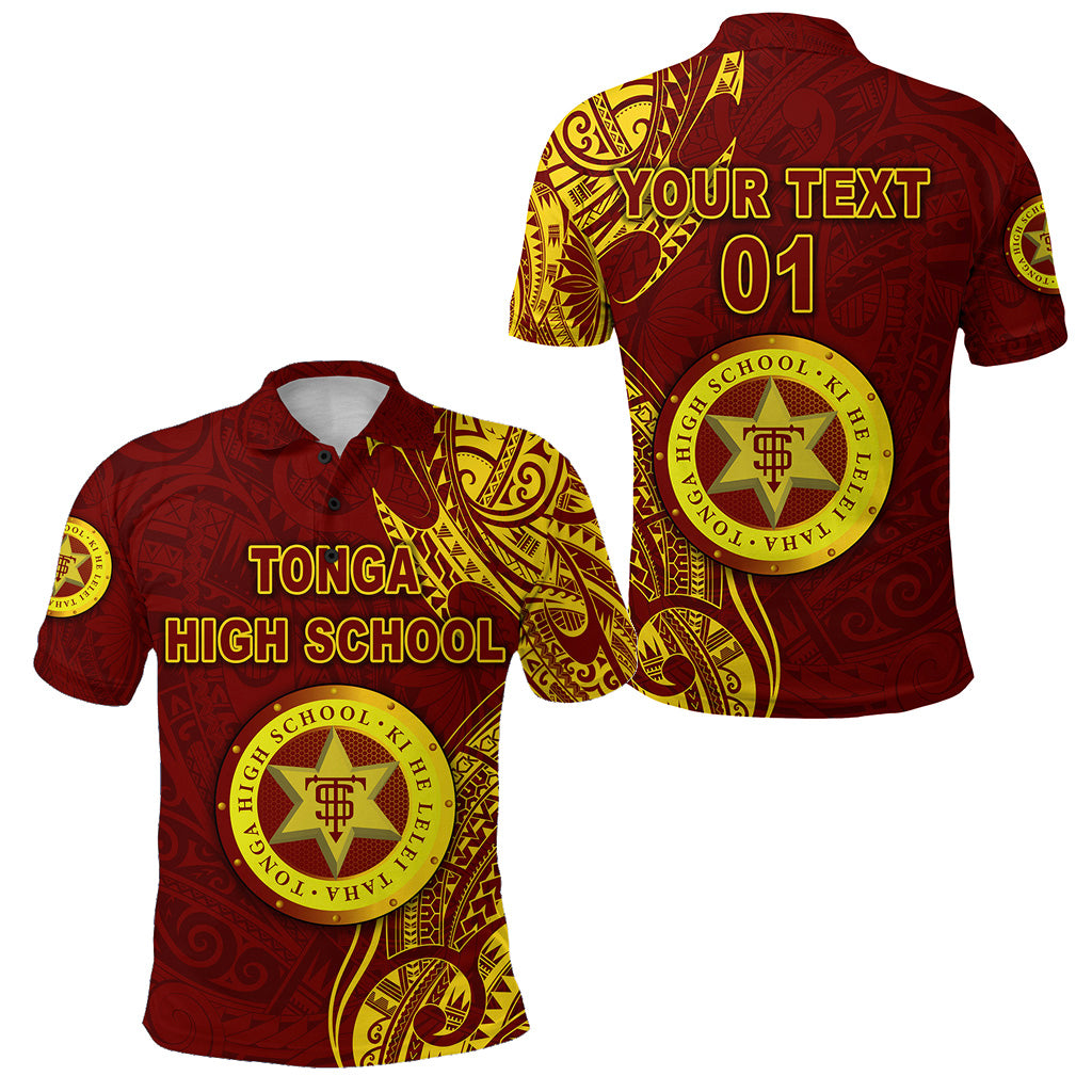 Custom Tonga High School Polo Shirt Simple Vibes Maroon, Custom Text and Number LT8 Unisex Maroon - Polynesian Pride