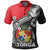 Custom Tonga Hook Tattoo Polo Shirt Black LT6 Red - Polynesian Pride