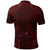 New Zealand Polo Shirt, Maori Gods Golf Shirt, Tumatauenga (God of War) Red - Polynesian Pride