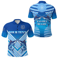 Custom Fiji Yasawa Rugby Union Polo Shirt Creative Style LT8 Unisex Blue - Polynesian Pride