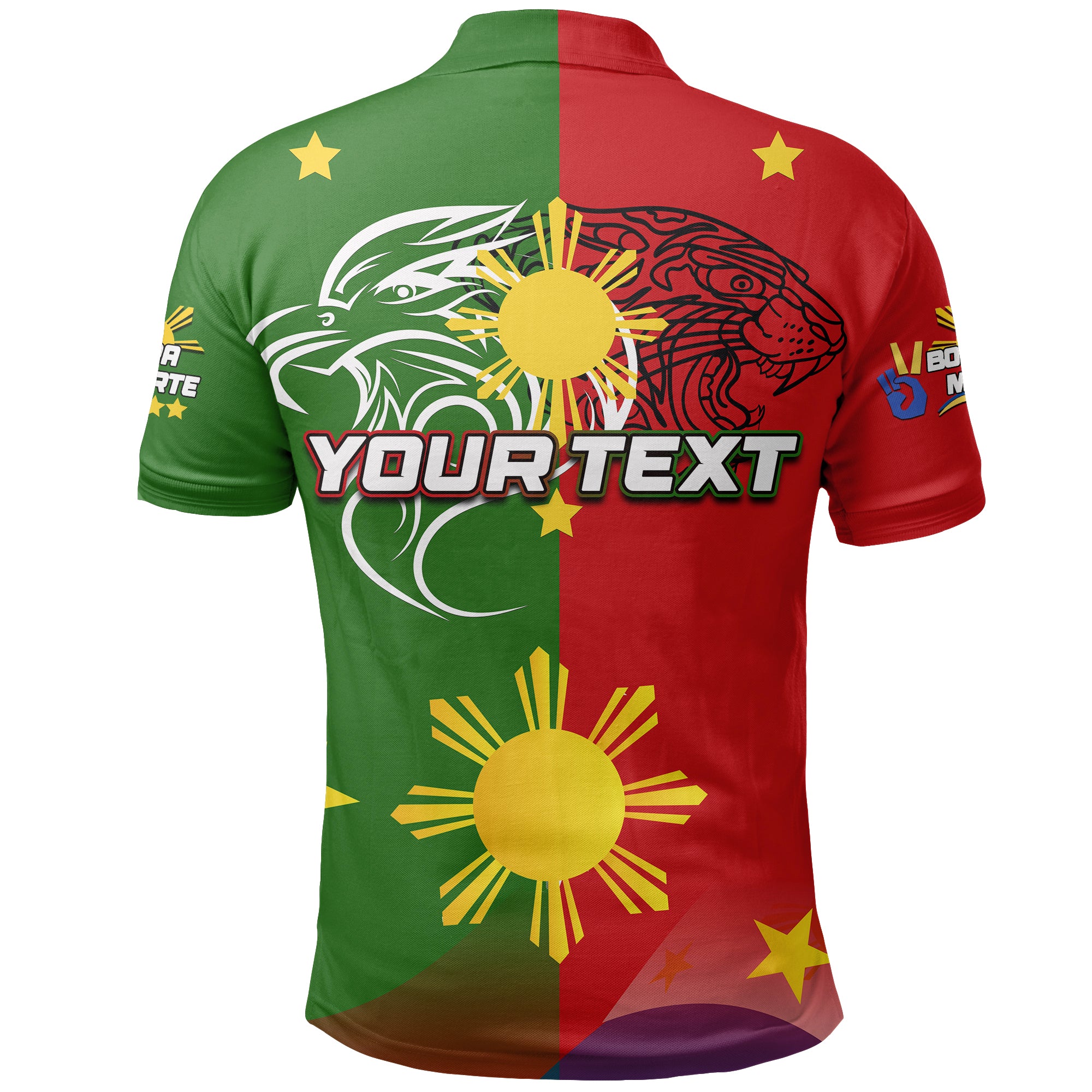 Custom Philippines Polo Shirt BBM and SARA 2022 LT6 - Polynesian Pride