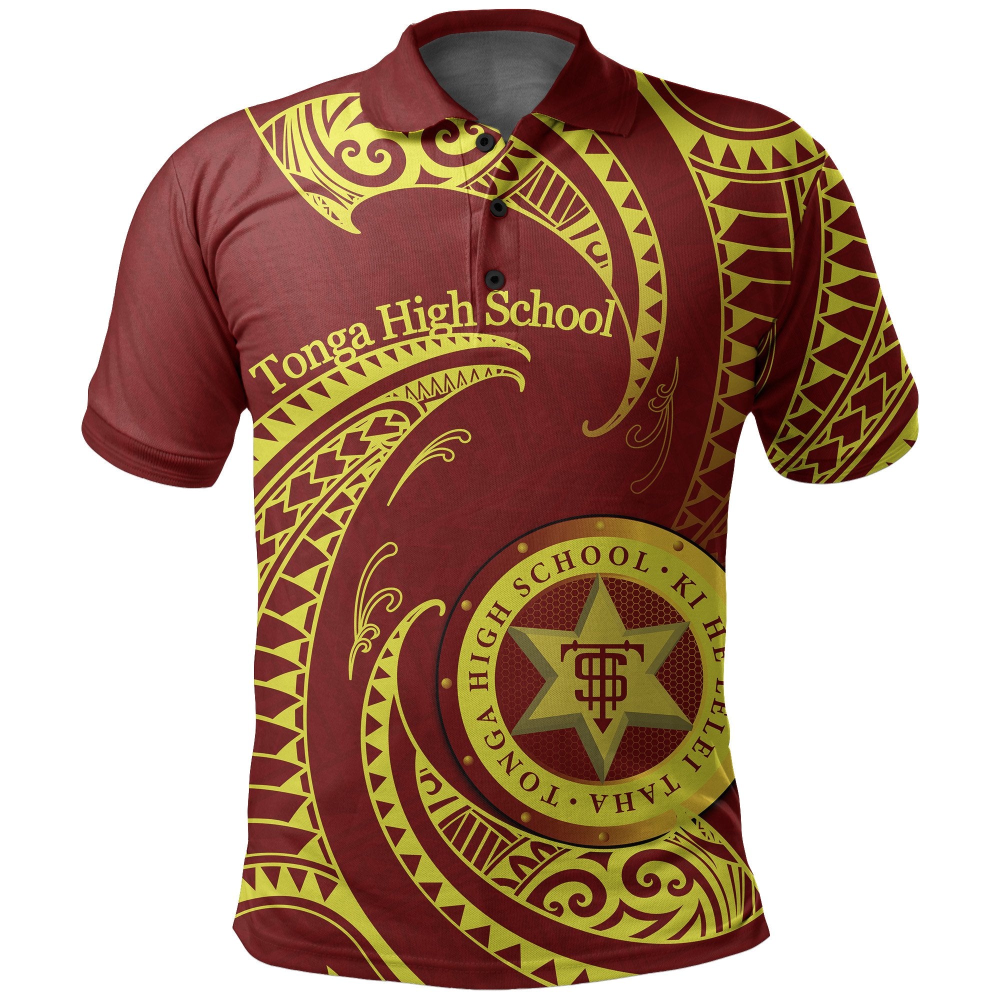 Tonga High School Polo Shirt Special Polynesian No.1 Unisex Brown - Polynesian Pride