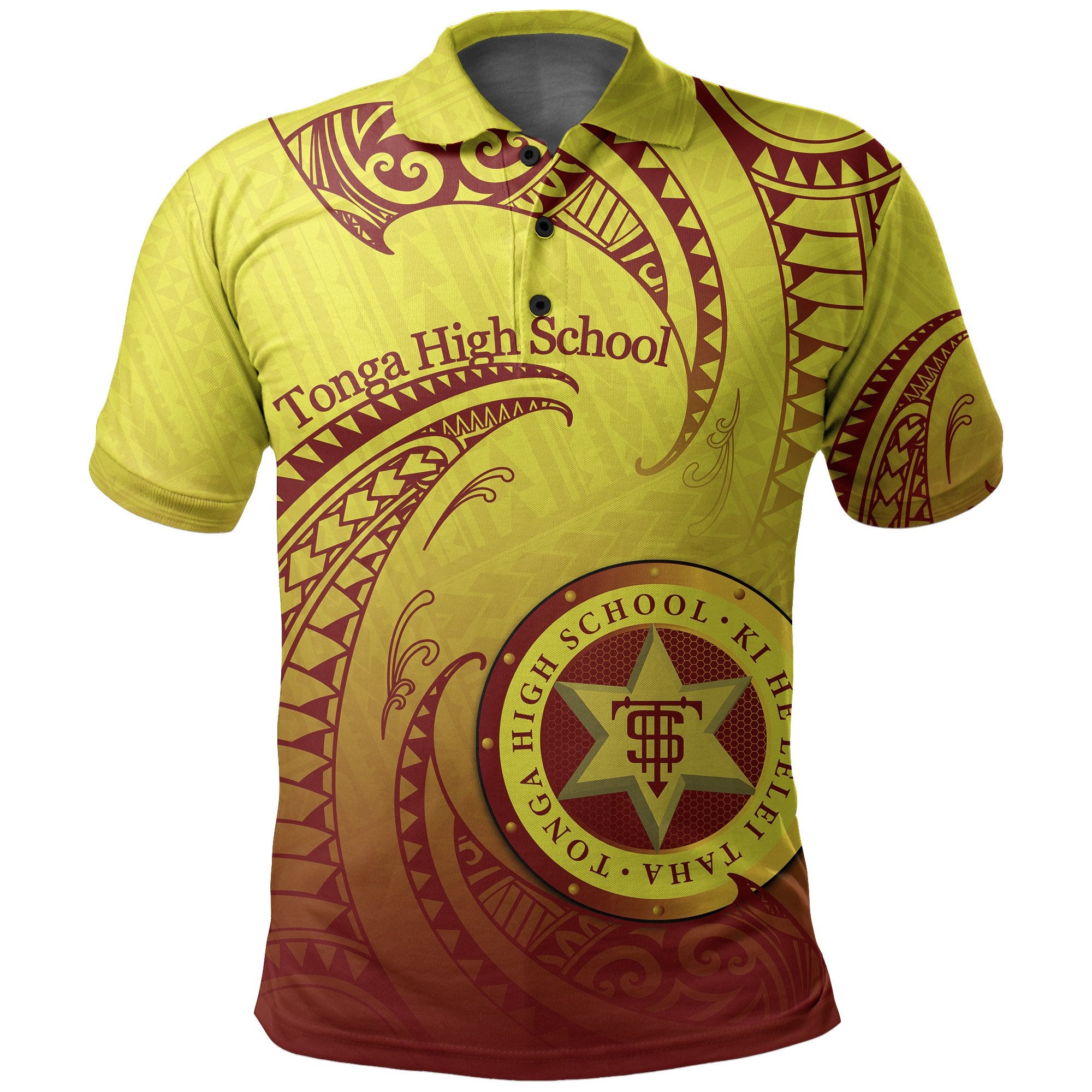 Custom Tonga High School Polo Shirt Special Polynesian No.2 Unisex Yellow - Polynesian Pride