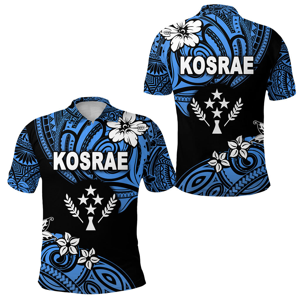 FSM Kosrae Polo Shirt Unique Vibes Blue LT8 Unisex Blue - Polynesian Pride