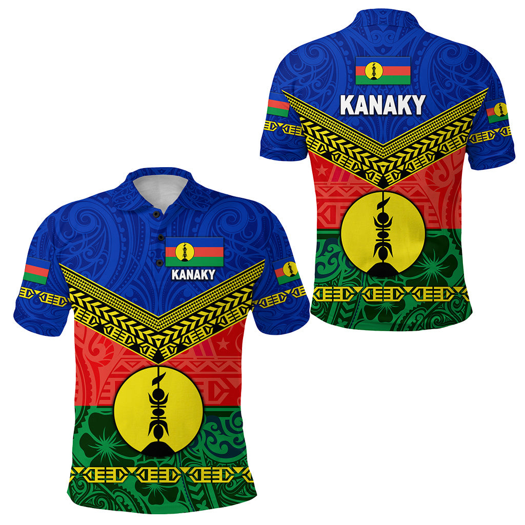 New Caledonia Kanaky Polo Shirt Kanaky Vibes LT8 Blue - Polynesian Pride
