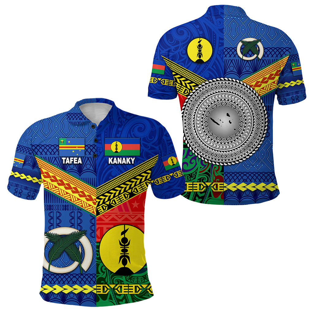 Vanuatu Tafea Province and Kanaky New Caledonia Polo Shirt Together LT8 Unisex Blue - Polynesian Pride