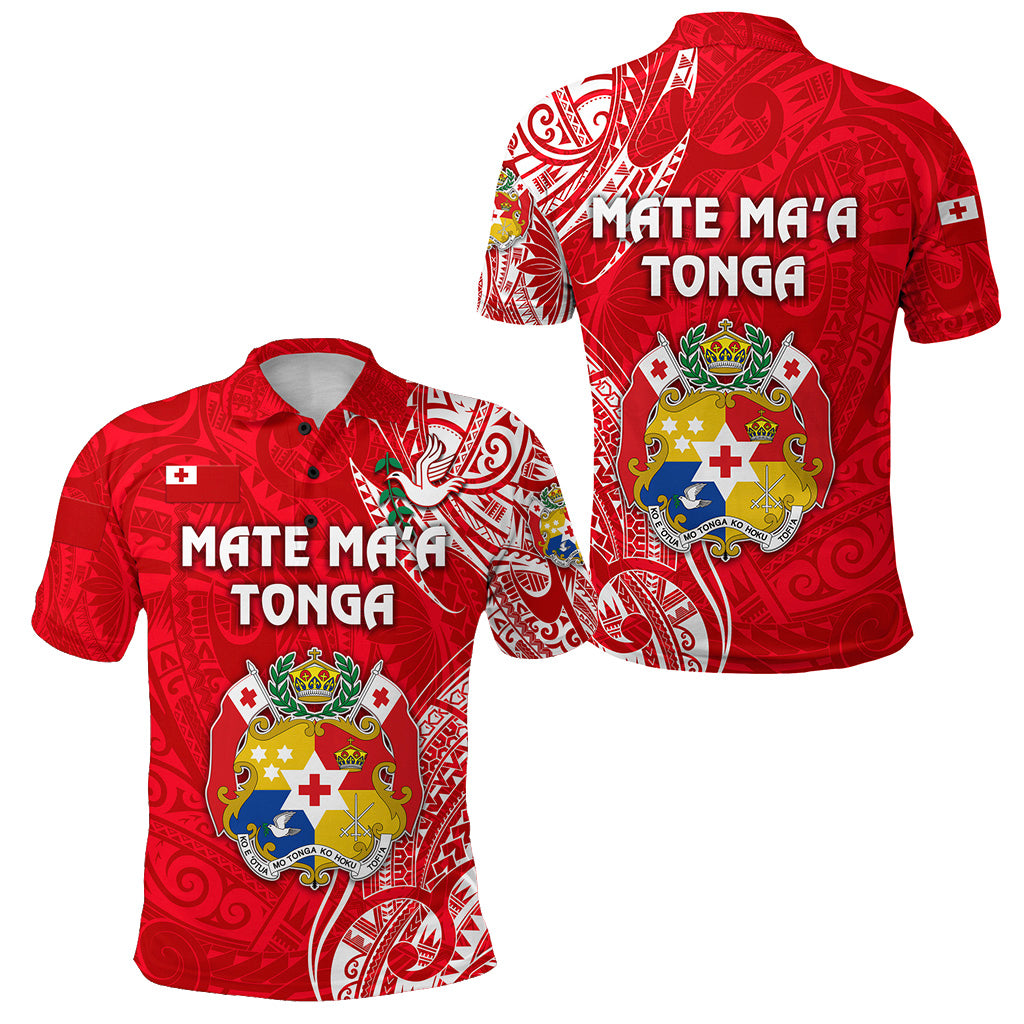 Tonga Coat Of Arms Polo Shirt Simple Vibes Bright Red LT8 Unisex Red - Polynesian Pride