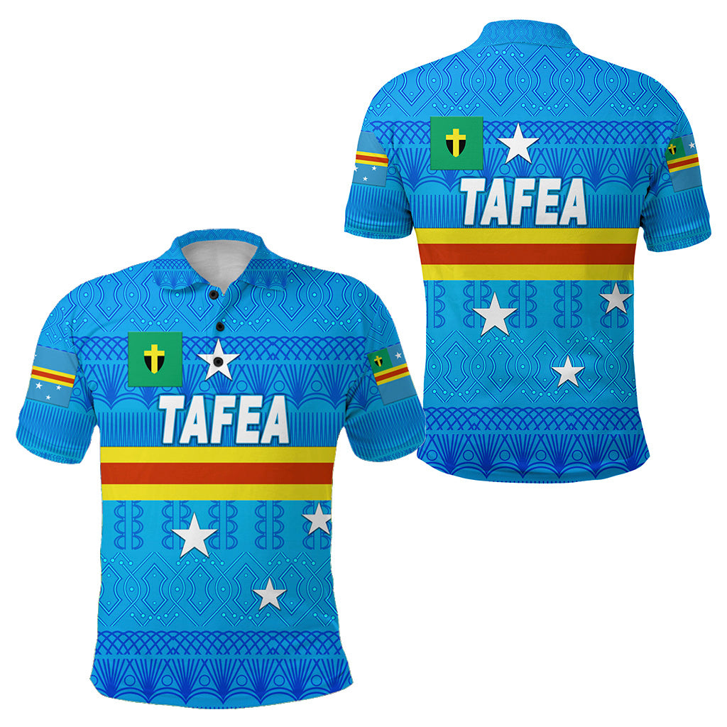 Tafea Province Polo Shirt Vanuatu Pattern Traditional Style LT8 Unisex Blue - Polynesian Pride