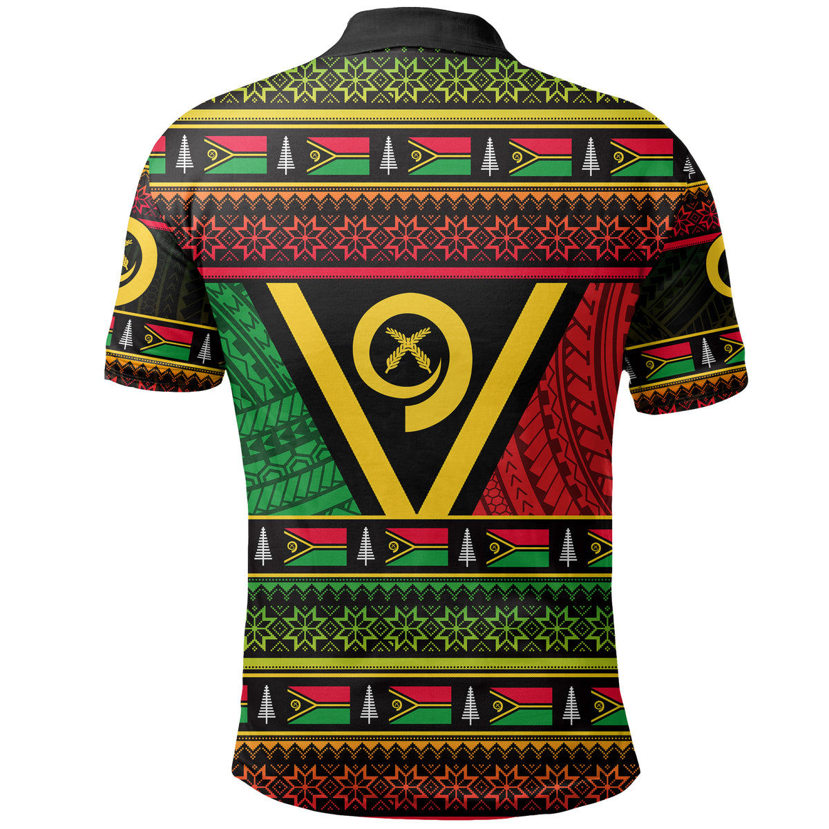 Vanuatu Polo Shirt Christmas LT6 - Polynesian Pride
