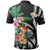 Tonga All Over Print Polo Shirt Coat Of Arms Polynesian With Hibiscus - Polynesian Pride