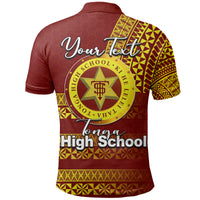 Custom Tonga High School Polo Shirt Tonga Tattoo Style LT6 - Polynesian Pride