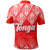 Tonga Polo Shirt Ngatu White and Red Style LT6 - Polynesian Pride