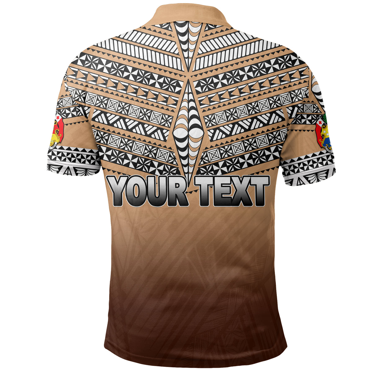 Custom Tonga Polo Shirt Ngatu Polynesian Gold Style LT6 - Polynesian Pride