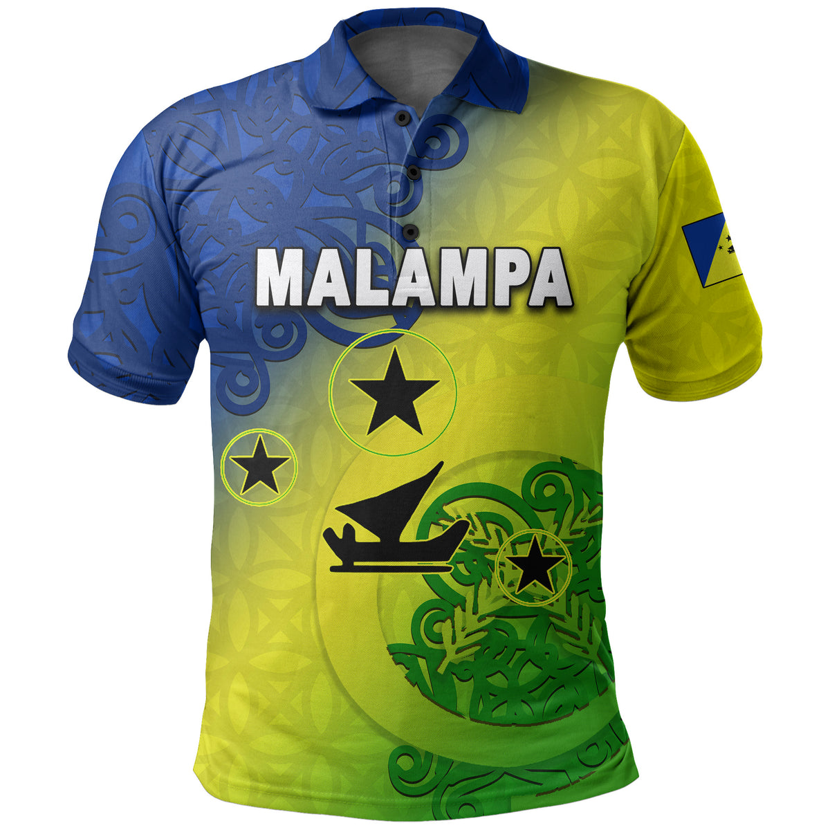 Malampa Day Polo Shirt Sand Drawing Of Vanuatu LT6 Unisex Yellow - Polynesian Pride