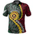 Custom Vanuatu Polo Shirt Mix Maori Silver Fern LT6 - Polynesian Pride