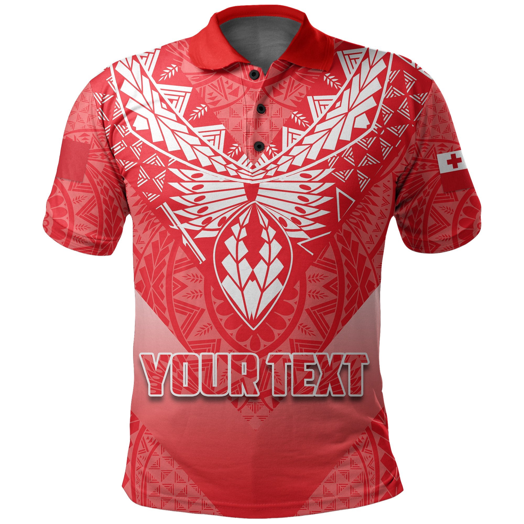 Custom Mate Maa Tonga Rugby Polo Shirt Polynesian Style Unisex Red - Polynesian Pride