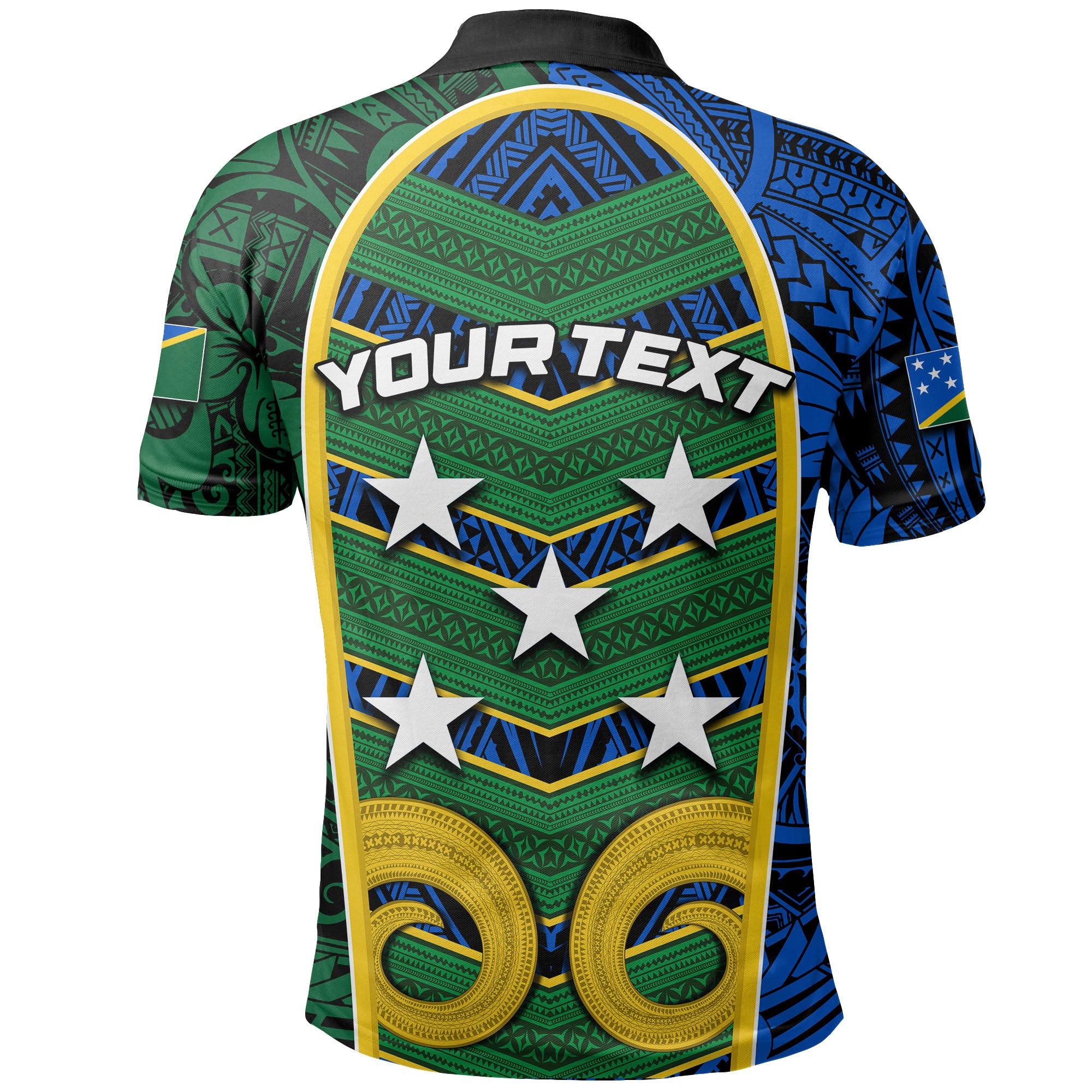 Custom Solomon Islands Independence Polo Shirt LT6 - Polynesian Pride
