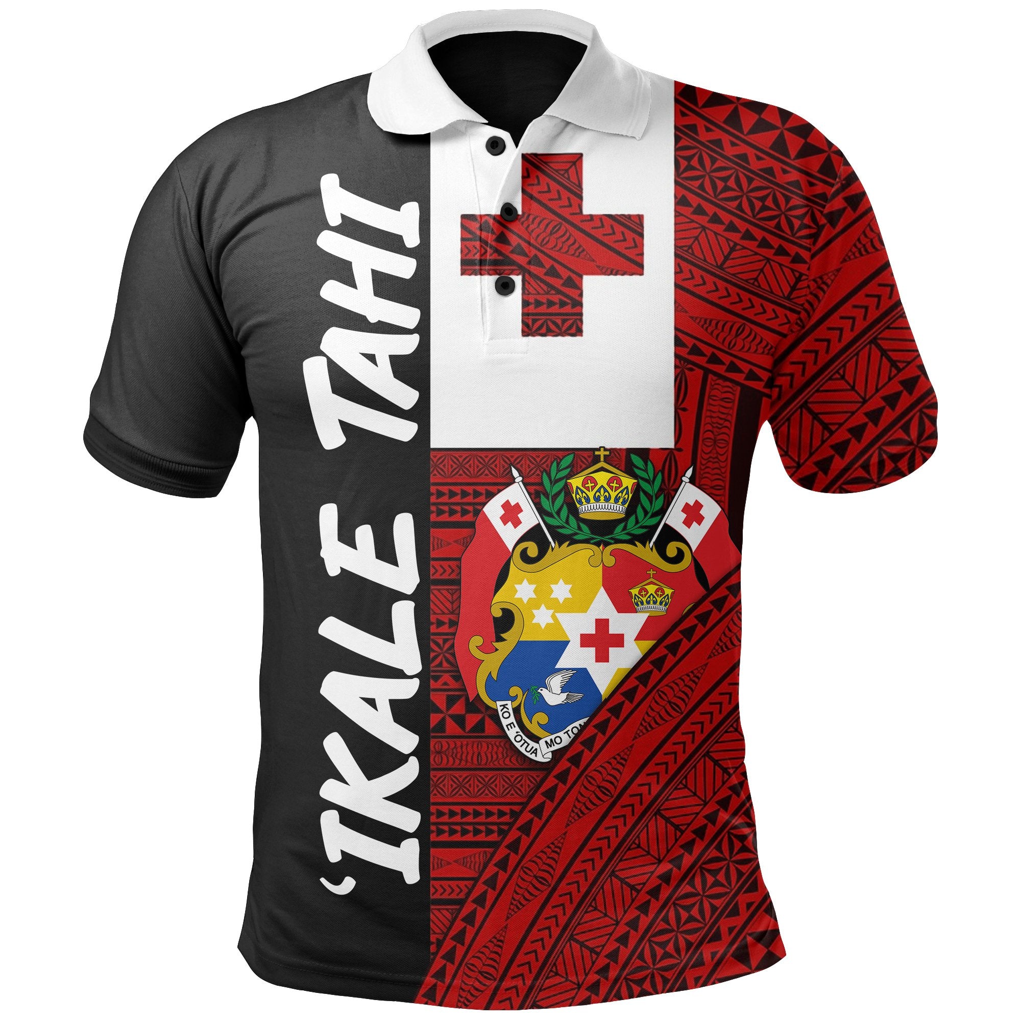 Tonga Polo Shirt Ikale Tahi Creativity Rugby Unisex Red - Polynesian Pride