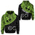 Custom Poly Energy Hoodie Maori and Samoa Polynesian Version 2 LT8 Green - Polynesian Pride