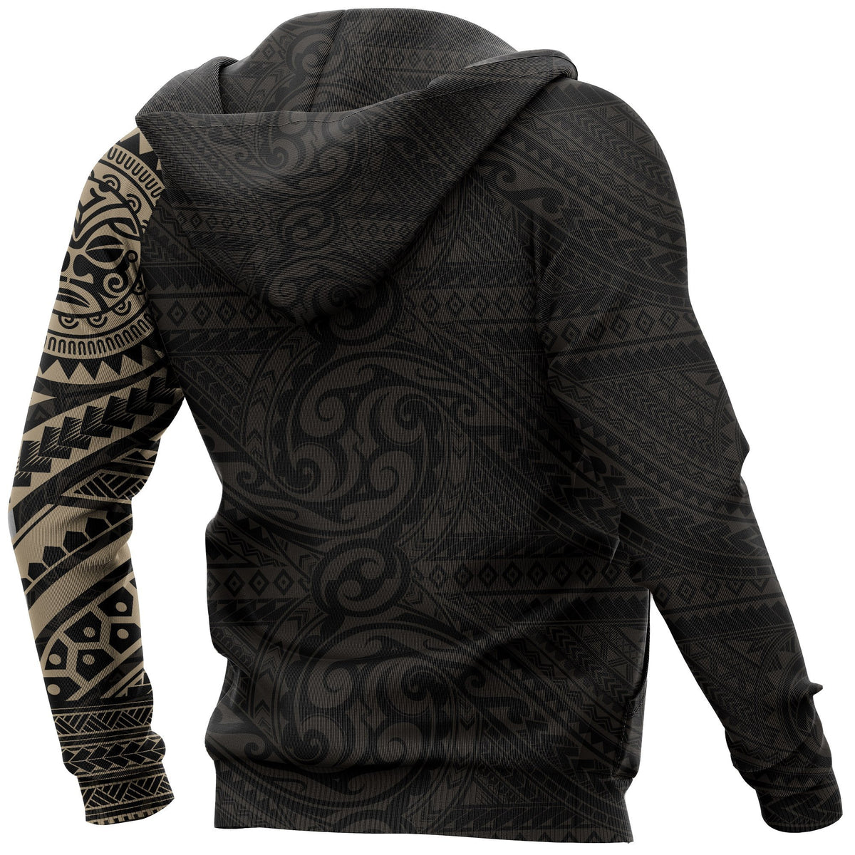Hoodie Polynesian Face Tattoo Style - Polynesian Pride
