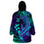 Polynesian Purple Paradise Hawaiian Tribal Hammerhead Shark Wearable Blanket Hoodie LT14 - Polynesian Pride