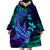 Polynesian Purple Paradise Hawaiian Tribal Hammerhead Shark Wearable Blanket Hoodie LT14 - Polynesian Pride