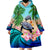 Polynesian Turtle Coconut Tree And Orchids Wearable Blanket Hoodie LT14 - Polynesian Pride