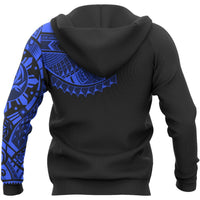 Hoodie Polynesian Tattoo Special Blue - Polynesian Pride