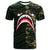 Tonga Custom T Shirt Shark Cartoon In Camo Syle Unisex Camo - Polynesian Pride