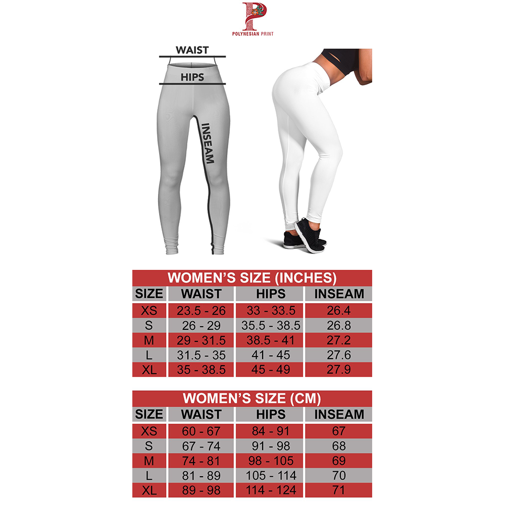 Tahiti Women's Leggings - Polynesian Red Version - Polynesian Pride