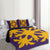 Hawaiian Royal Pattern Quilt Bed Set - Purple And Gold - H1 Style - AH - Polynesian Pride