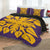 Hawaiian Royal Pattern Quilt Bed Set - Purple And Gold - M2 Style - AH - Polynesian Pride