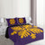 Hawaiian Royal Pattern Quilt Bed Set - Purple And Gold - H2 Style - AH - Polynesian Pride