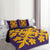 Hawaiian Royal Pattern Quilt Bed Set - Purple And Gold - C2 Style - AH - Polynesian Pride