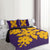 Hawaiian Royal Pattern Quilt Bed Set - Purple And Gold - K1 Style - AH - Polynesian Pride