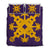 Hawaiian Royal Pattern Quilt Bed Set - Purple And Gold - L2 Style - AH Art - Polynesian Pride