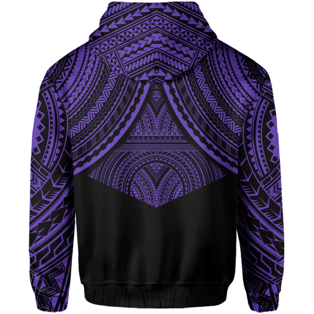 Polynesian Skull Hawaii Hoodie Purple Circle Style - Polynesian Pride