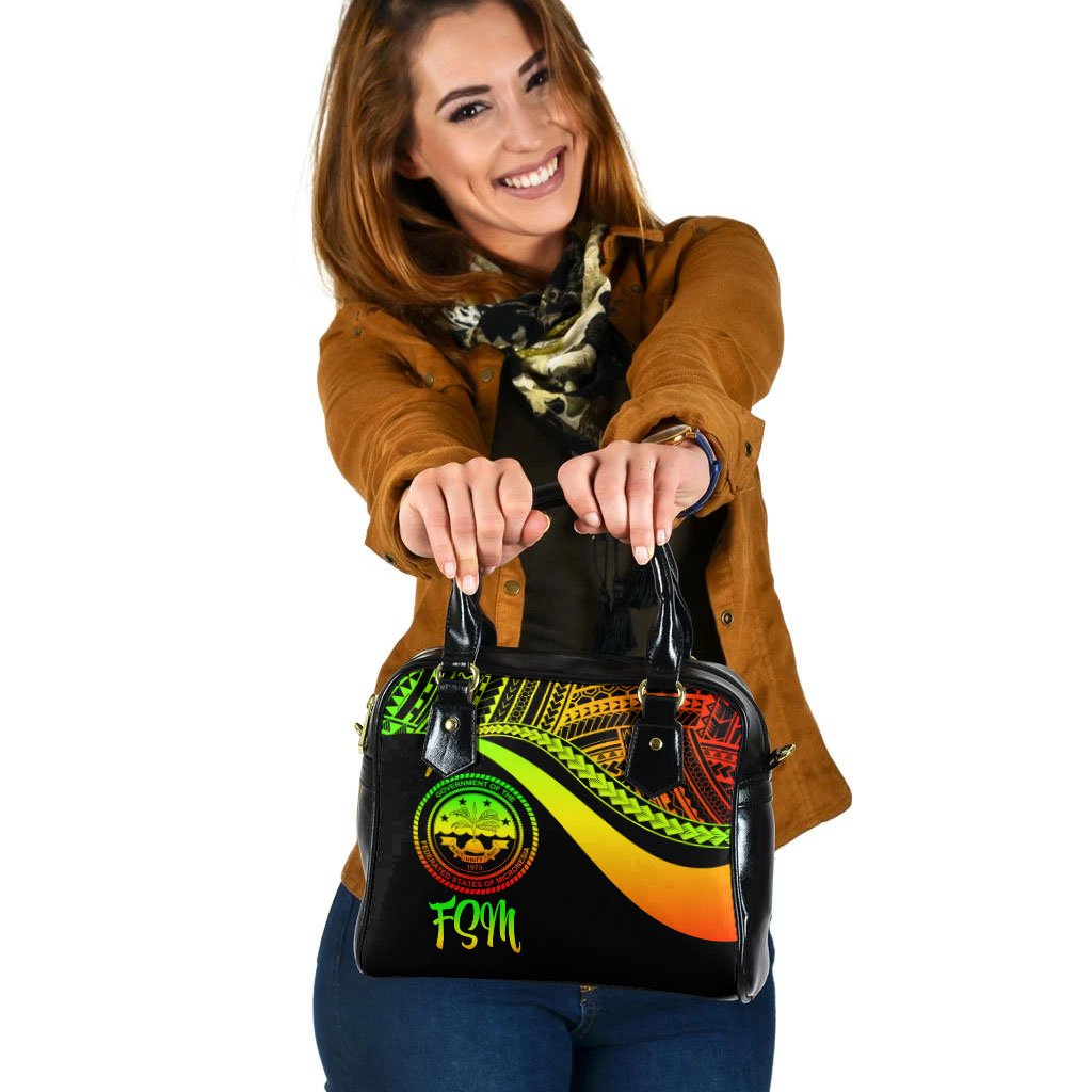 Federated States of Micronesia Shoulder Handbag - Reggae Polynesian Tentacle Tribal Pattern One Size Reggae - Polynesian Pride