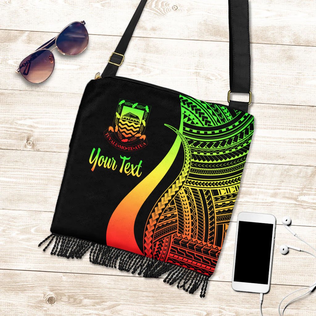 Tuvalu Custom Personalised Boho Handbag - Reggae Polynesian Tentacle Tribal Pattern Boho Handbag One Size Reggae - Polynesian Pride