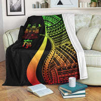 Fiji Premium Blanket - Reggae Polynesian Tentacle Tribal Pattern Crest - Polynesian Pride