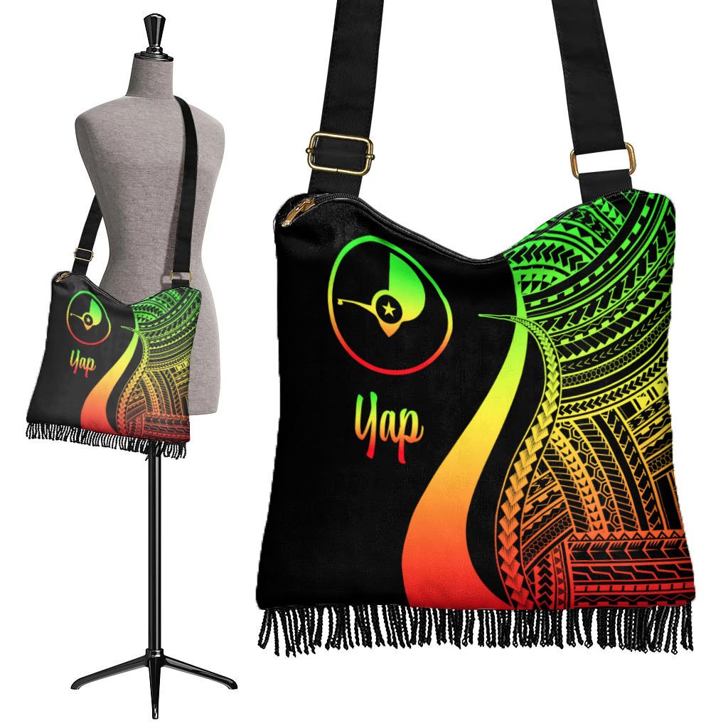 Yap Boho Handbag - Reggae Polynesian Tentacle Tribal Pattern - Polynesian Pride