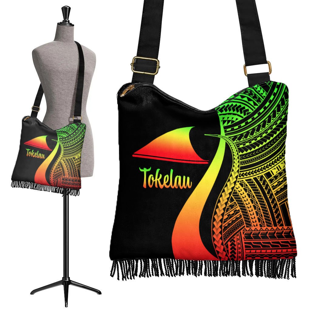 Tokelau Boho Handbag - Reggae Polynesian Tentacle Tribal Pattern - Polynesian Pride