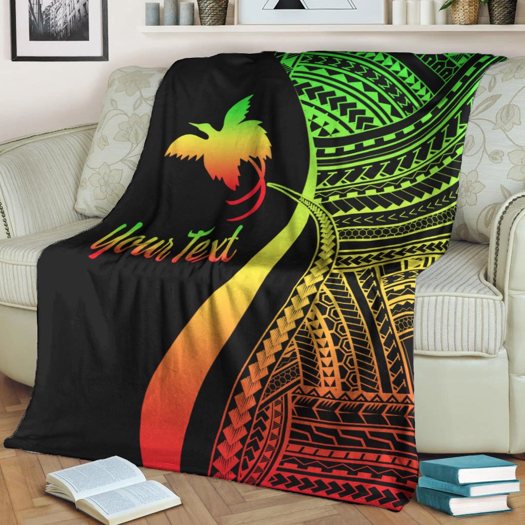 Papua New Guinea Custom Personalised Premium Blanket - Reggae Polynesian Tentacle Tribal Pattern - Polynesian Pride